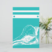 Seashell Scrapbook Paper Briefpapier (Stehend Vorderseite)