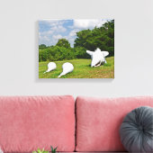 Seashell Sculpture Wrapped Canvas Leinwanddruck (Insitu (Wohnzimmer))