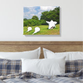 Seashell Sculpture Wrapped Canvas Leinwanddruck (Insitu (Schlafzimmer))