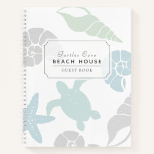Seashell & Sea Turtle Vacation - Gästebuch Notizblock