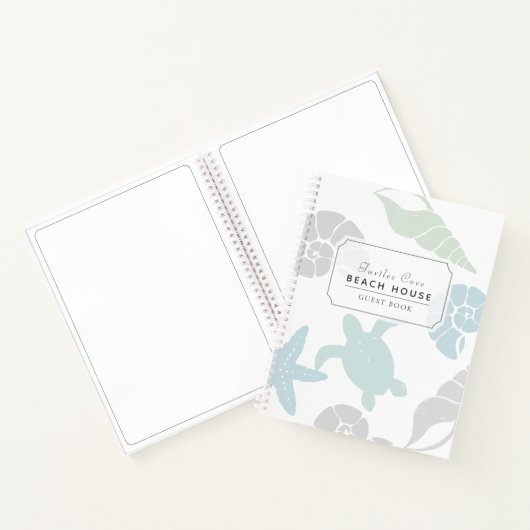 Seashell & Sea Turtle Vacation - Gästebuch Notizblock (Innenseite)