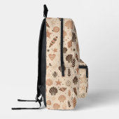 Seashell Seamless Pattern Bedruckter Rucksack (Links)