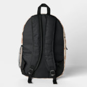 Seashell Seamless Pattern Bedruckter Rucksack (Rückseite)