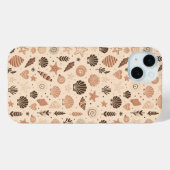 Seashell Seamless Pattern Case-Mate iPhone Hülle (Rückseite (Horizontal))