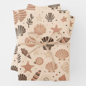 Seashell Seamless Pattern Geschenkpapier Set (Beispiel)