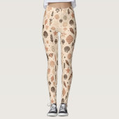 Seashell Seamless Pattern Leggings (Vorderseite)