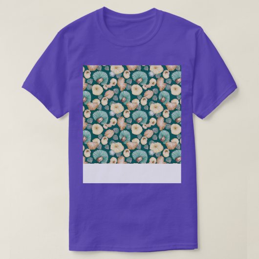Seashell Seamless Pattern Sea Muschel Clam Beach S T-Shirt (Design vorne)