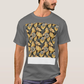 Seashell Seamless Pattern Sea Muschel Clam Beach S T-Shirt