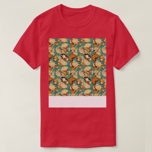 Seashell Seamless Pattern Sea Muschel Clam Beach S T-Shirt (Design vorne)