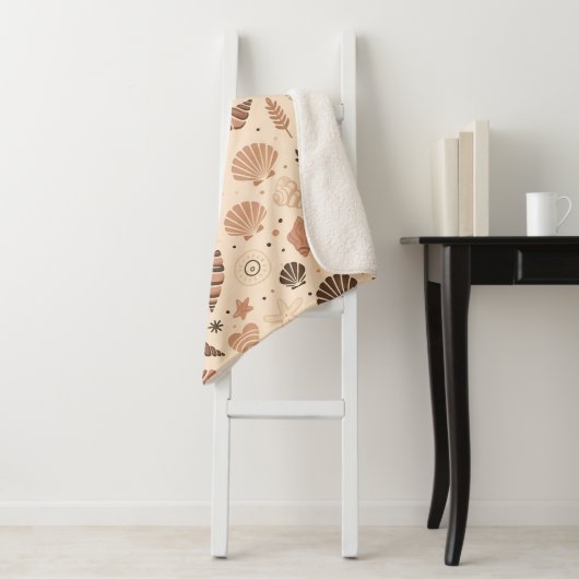 Seashell Seamless Pattern Sherpadecke (Beispiel)
