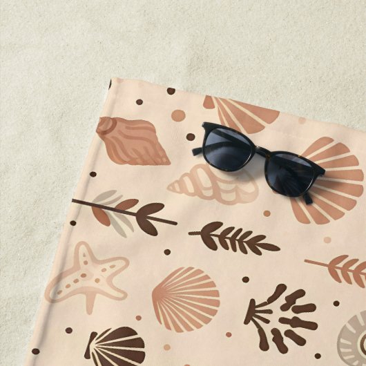 Seashell Seamless Pattern Strandtuch (Beispiel)