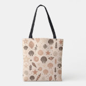 Seashell Seamless Pattern Tasche (Rückseite)