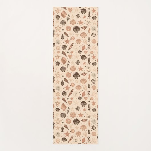 Seashell Seamless Pattern Yogamatte (Vorderseite)