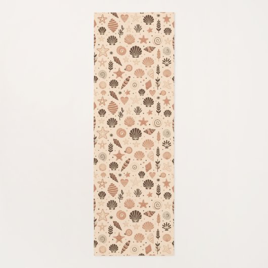 Seashell Seamless Pattern Yogamatte (Rückseite)