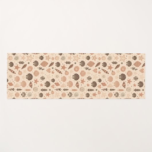 Seashell Seamless Pattern Yogamatte (Vorderseite (Horizontal))