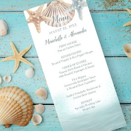 Seashell Seasell Seetang Hochzeit Menükarte