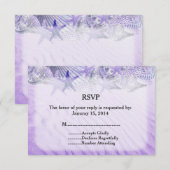 Seashell Seesterne Hochzeit RSVP seashell1 Karte (Vorne/Hinten)