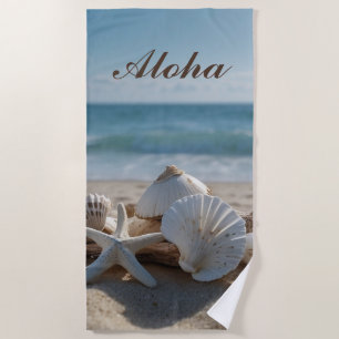 "Seashell Serenade: Badetuch am Strand