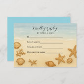 Seashell Serenade RSVP-Karte RSVP Karte (Vorne/Hinten)