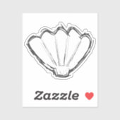 Seashell Sketch Aufkleber (Blatt)