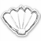 Seashell Sketch Aufkleber (Vorderseite)