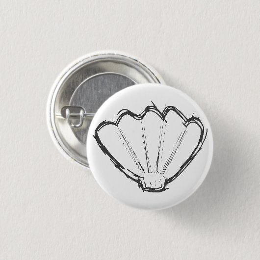 Seashell Sketch Button (Vorne & Hinten)