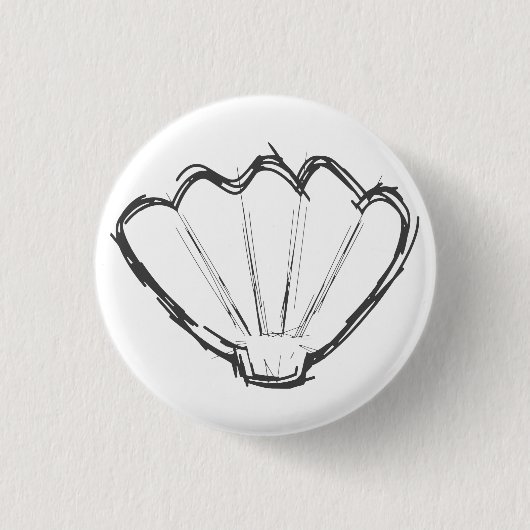 Seashell Sketch Button (Vorderseite)