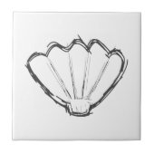 Seashell Sketch Fliese (Vorderseite)