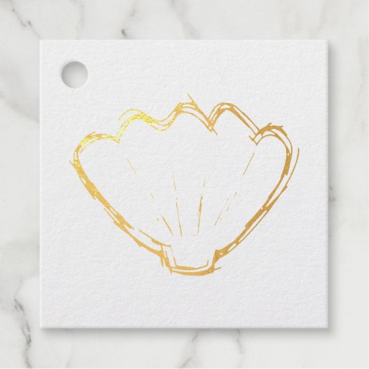 Seashell Sketch Geschenkanhänger (Vorderseite)