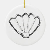 Seashell Sketch Keramik Ornament (Hinten)