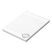 Seashell Sketch Lined Notizblock (Rotiert)