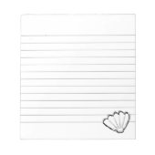 Seashell Sketch Lined Notizblock (Vorderseite)