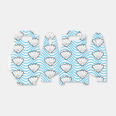 Seashell Sketch weiß und blau Wellenmuster Geschenkschachtel (Ungefaltet)