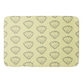 Seashell Sketch Zeichnend Muster Badematte (Vorderseite)