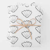 Seashell Sketch Zeichnend Muster Geschenkpapier Set (Beispiel)