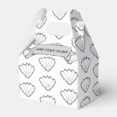 Seashell Sketch Zeichnend Muster Individuelle Name Geschenkschachtel (Rückseite)