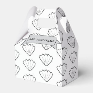 Seashell Sketch Zeichnend Muster Individuelle Name Geschenkschachtel