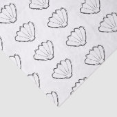 Seashell Sketch Zeichnend Muster Seidenpapier (Ausschnitt)