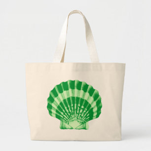 Seashell - Smaragd und Minzgrün Jumbo Stoffbeutel