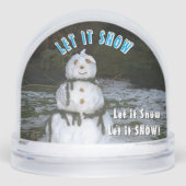Seashell Snowman Let It Snow PHOTO Reverse Side Schneekugeln (Vorderseite)