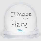 Seashell Snowman Let It Snow PHOTO Reverse Side Schneekugeln (Rückseite)