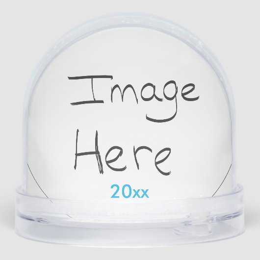 Seashell Snowman Let It Snow PHOTO Reverse Side Schneekugeln (Rückseite)