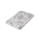 Seashell Soft Antique Art Beach Muscheln Badematte (Schrägansicht)
