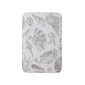 Seashell Soft Antique Art Beach Muscheln Badematte (Vorderseite Vertikal)