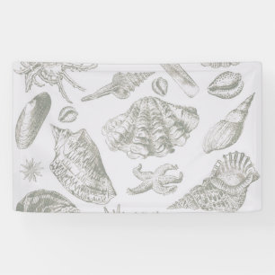 Seashell Soft Antique Art Beach Muscheln Banner