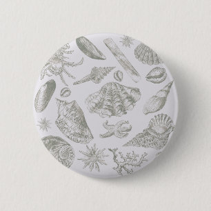 Seashell Soft Antique Art Beach Muscheln Button