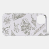 Seashell Soft Antique Art Beach Muscheln Case-Mate iPhone Hülle (Rückseite (Horizontal))