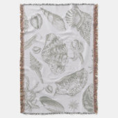 Seashell Soft Antique Art Beach Muscheln Decke (Vorderseite Vertikal)