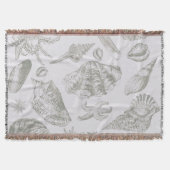 Seashell Soft Antique Art Beach Muscheln Decke (Vorderseite)