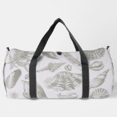 Seashell Soft Antique Art Beach Muscheln Duffle Bag (Rückseite)